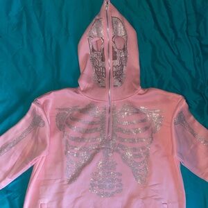 Skull Full Zip Up Hoodie